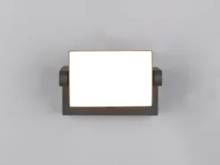 LED Außenwandleuchten 2er SET ALU in Anthrazit mit Bewegungsmelder, Breite 20cm