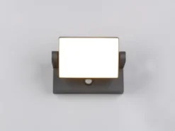 LED Außenwandleuchten 2er SET ALU in Anthrazit mit Bewegungsmelder, Breite 20cm