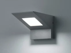 LED Außenwandleuchten 2er Set Downlight aus Aluminium in Anthrazit