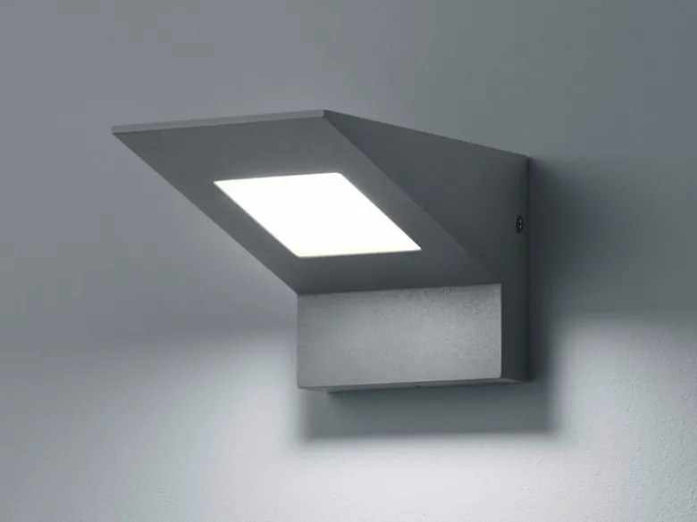 LED Außenwandleuchten 2er Set Downlight aus Aluminium in Anthrazit