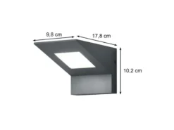 LED Außenwandleuchten 2er Set Downlight aus Aluminium in Anthrazit