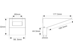 LED Außenwandleuchten 2er Set Downlight aus Aluminium in Anthrazit