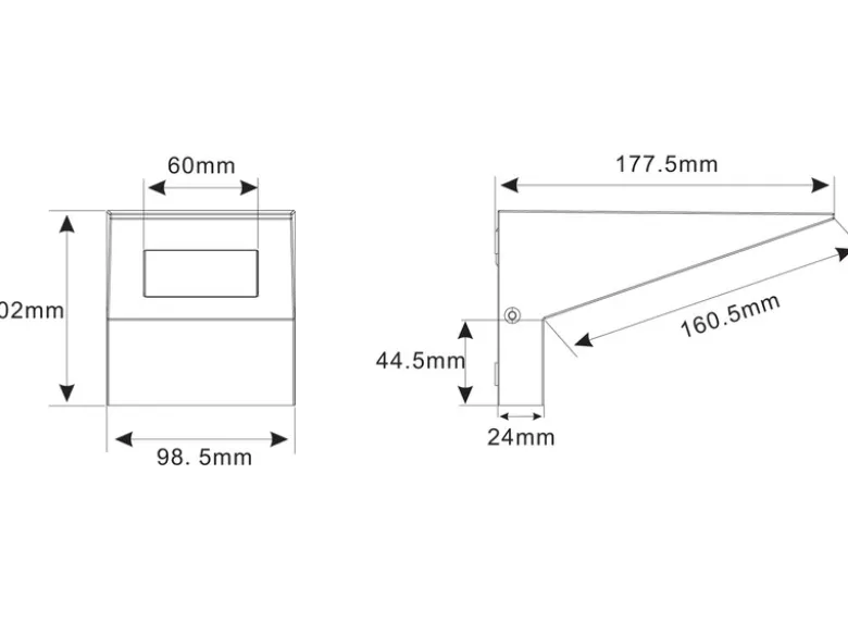 LED Außenwandleuchten 2er Set Downlight aus Aluminium in Anthrazit