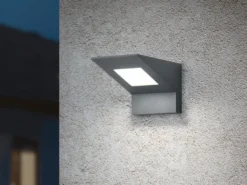 LED Außenwandleuchten 2er Set Downlight aus Aluminium in Anthrazit