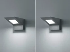 LED Außenwandleuchten 2er Set Downlight aus Aluminium in Anthrazit