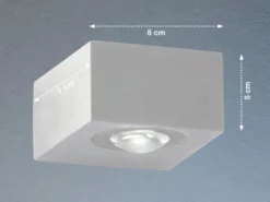 LED Außenwandleuchten 2er SET Silber mit Up and Down Licht - 8cm breit
