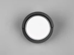 LED Außenwandleuchten 2er SET Schwarz Fassadenbeleuchtung IP54 rund Ø 15cm