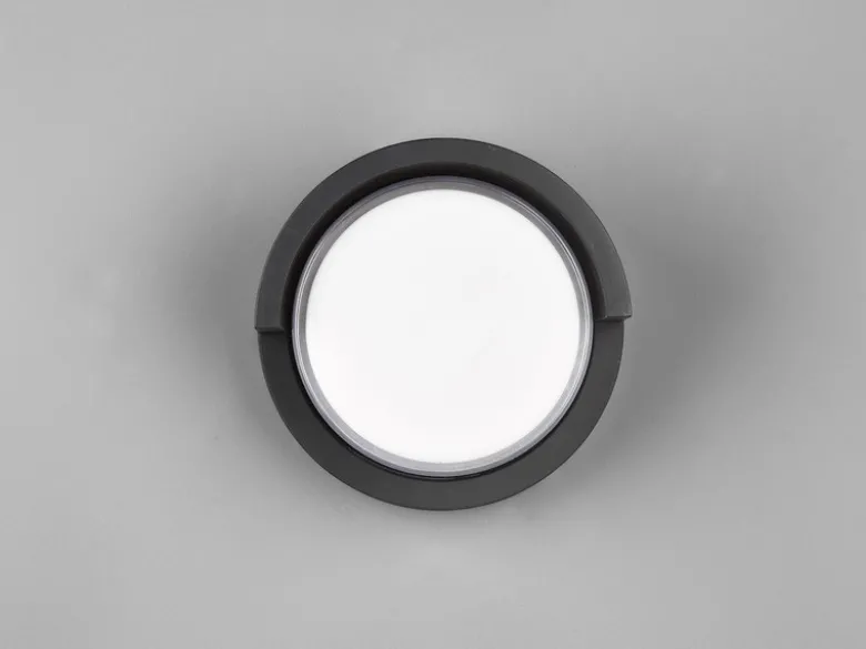 LED Außenwandleuchten 2er SET Schwarz Fassadenbeleuchtung IP54 rund Ø 15cm