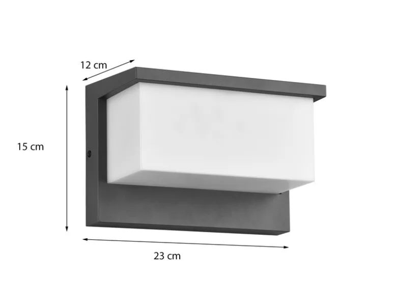 LED Außenwandleuchte NESTOS in Anthrazit & Weiß, Breite 23cm