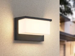 LED Außenwandleuchte NESTOS in Anthrazit & Weiß, Breite 23cm