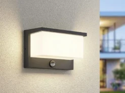 LED Außenwandleuchte NESTOS mit Bewegungsmelder, Breite 23cm