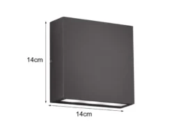 LED Außenwandleuchten Up and Down Light Anthrazit, Breite 14cm