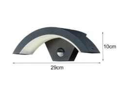 LED Außenwandleuchte OHIO Downlight mit Bewegungsmelder in Anthrazit IP54