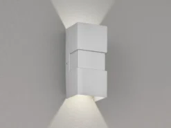 LED Außenwandleuchte OSLO Silber mit Up and Down Licht - 7x15cm