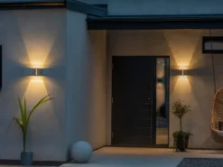 LED Außenwandleuchte PAVIA aus ALU in Weiß Up and Down Light, IP54 ,11,5cm hoch