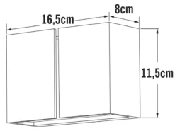 LED Außenwandleuchte PAVIA aus ALU in Weiß Up and Down Light, IP54 ,11,5cm hoch