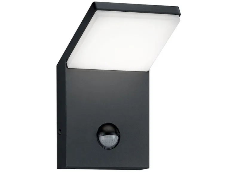 LED Außenwandleuchte PEARL mit Bewegungsmelder, Anthrazit Höhe 16cm