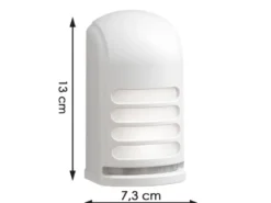 LED Außenwandleuchte PRATO mit Bewegungsmelder & Batterie, Weiß H: 13cm