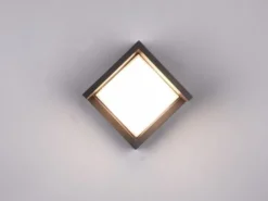 LED Außenwandleuchte PUNO Schwarz Fassadenbeleuchtung Würfel eckig 15x15cm