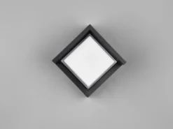 LED Außenwandleuchte PUNO Schwarz Fassadenbeleuchtung Würfel eckig 15x15cm