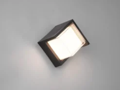 LED Außenwandleuchte PUNO Schwarz Fassadenbeleuchtung Würfel eckig 15x15cm
