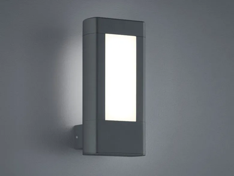 LED Außenwandleuchte RHINE aus Aluminium Anthrazit, Höhe 25cm