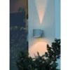 LED Außenwandleuchte runder Wandspot Up-Down, Höhe 9cm, Grau
