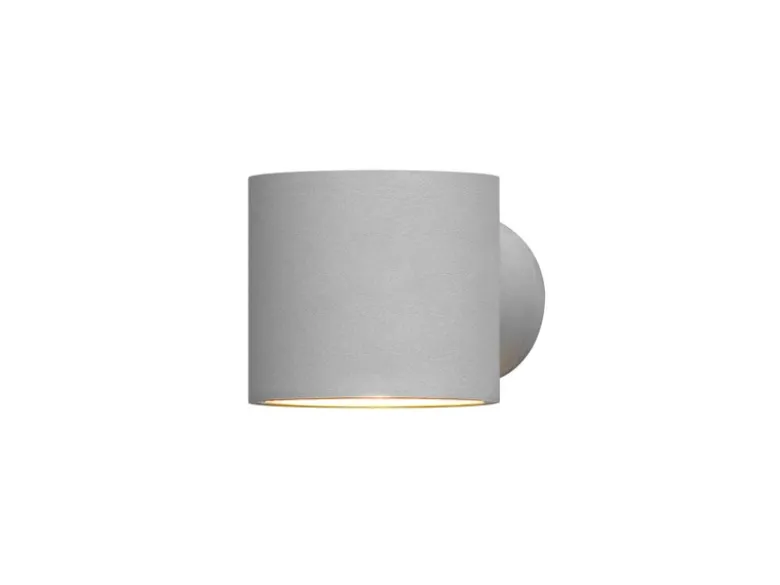 LED Außenwandleuchte runder Wandspot Up-Down, Höhe 9cm, Grau
