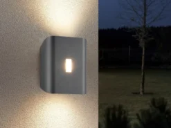LED Außenwandleuchte SANTERNO Up and Down & Lichtfarbe einstellbar, H 20cm