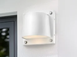 LED Außenwandleuchte SCOUT Downlight Weiß, Höhe 16,5cm