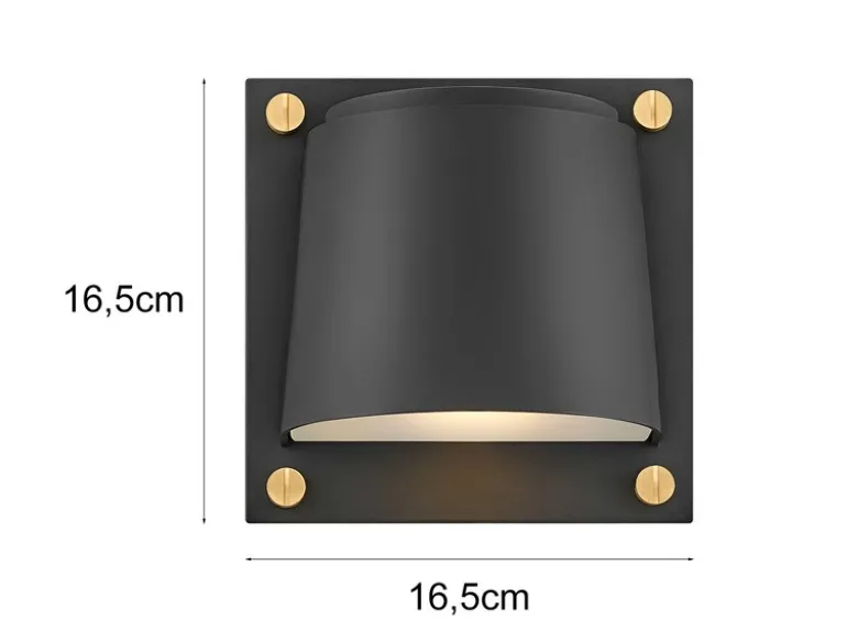 LED Außenwandleuchte SCOUT Downlight Schwarz, Höhe 16,5cm