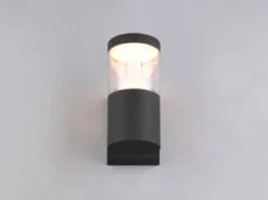 LED Außenwandleuchte TAGUS Anthrazit zur Reihenschaltung geeignet, Höhe 24cm