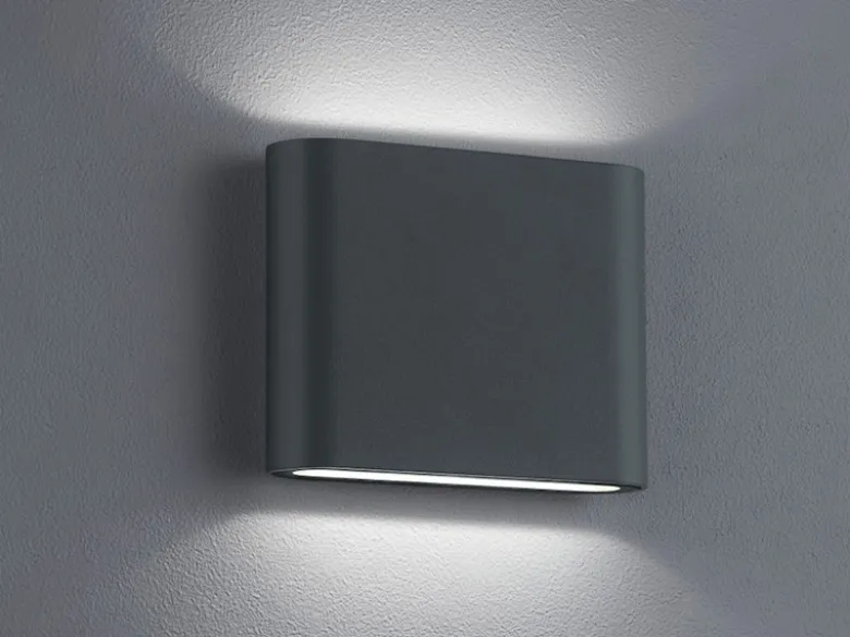 LED Außenwandleuchte THAMES Up and Down Light in Anthrazit, Breite 11,5cm