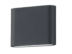LED Außenwandleuchte THAMES Up and Down Light in Anthrazit, Breite 11,5cm