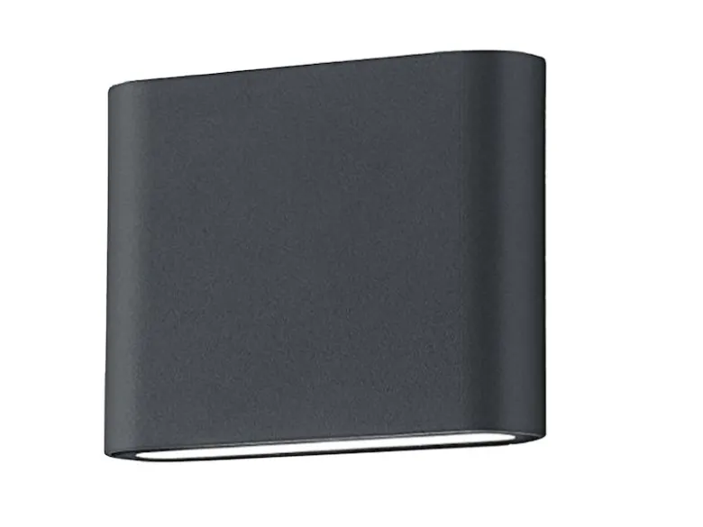 LED Außenwandleuchte THAMES Up and Down Light in Anthrazit, Breite 11,5cm