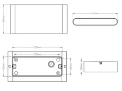 LED Außenwandleuchte THAMES Up and Down Light in Weiß, Breite 17,5cm