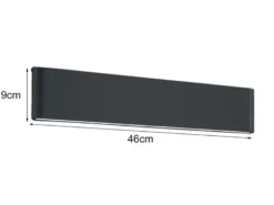 LED Außenwandleuchte THAMES Up and Down Light in Anthrazit 46,5cm breit