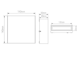 LED Außenwandleuchte THAMES Up Down in Anthrazit, IP54, Breite 14cm
