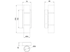 LED Außenwandleuchte Up and Down Anthrazit, Höhe 23cm