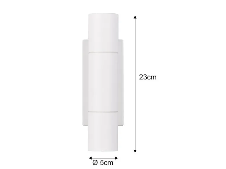 LED Außenwandleuchte Up and Down Weiß, Höhe 23cm