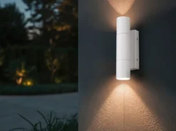 LED Außenwandleuchte Up and Down Weiß, Höhe 23cm