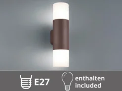 LED Außenwandleuchte Up and Down in Rostoptik E27, Höhe 33cm