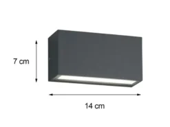 LED Außenwandleuchte Up- & Down Light TRENT in Anthrazit