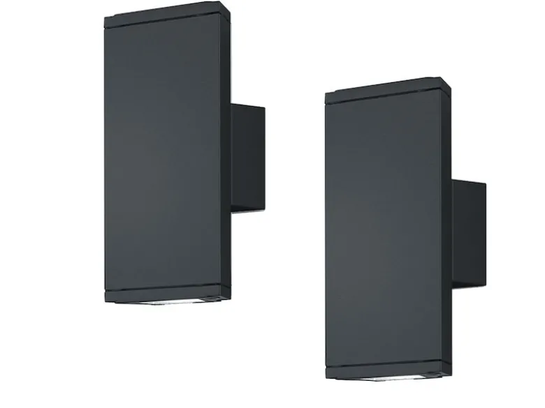 LED Außenwandleuchte Up-Down Light, IP54, Anthrazit - 2er Set
