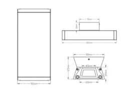 LED Außenwandleuchte Up-Down Light, IP54, Anthrazit - 2er Set