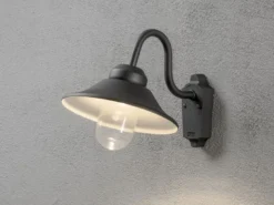 LED Außenwandleuchte VEGA im Landhausstil Schwarz, Höhe 30cm