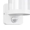 LED Außenwandleuchte Weiß mit Bewegungsmelder, Höhe 23cm