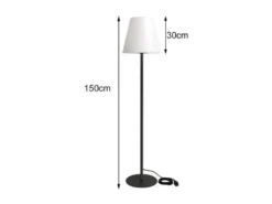 LED Aussenstehleuchte mit 3m Kabel für Garten & Terrasse, IP65 - 150cm hoch