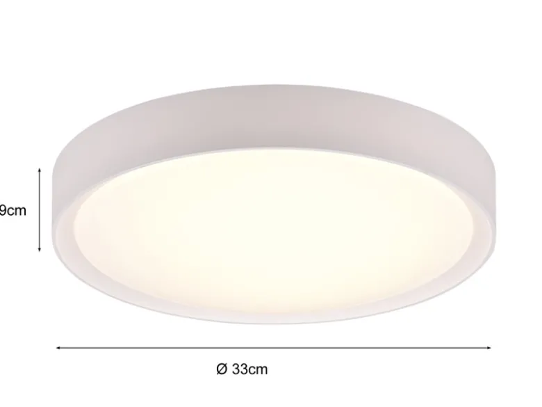 LED Bad Deckenleuchte CLARIMO in Weiß IP44, Ø 33cm