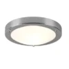LED Bad Deckenleuchte in Chrom mit Glas Opal Weiß Badlampen, Ø 31,5cm
